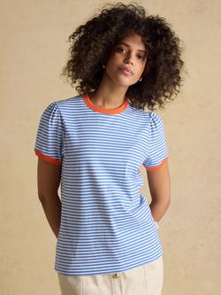 Joules Stripe Cotton T-Shirt, Blue/Multi, Blue/Multi
