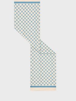 Gerard Darel Darlene Geometric Pure Silk Scarf - view 2, Blue