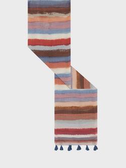 Gerard Darel Dinahe Stripe Scarf, Orange/Multi - view 2, Orange/Multi