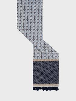 Gerard Darel Dalma Abstract Geometric Scarf - view 2, Navy/Multi