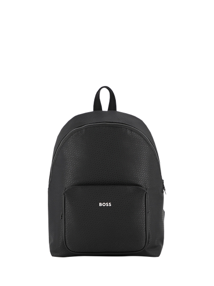 HUGO BOSS Kids' Zipped Backpack, Black, Black