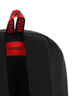 HUGO BOSS Kids' Cotton Twill Logo Backpack, Black - view 2, Black