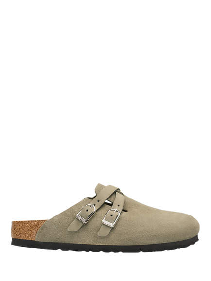 Birkenstock Blair Suede Buckle Clogs, Taupe, Taupe