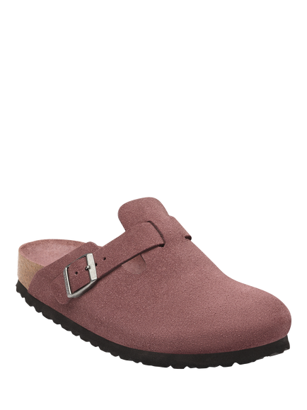 Birkenstock Boston Suede Soft Footbed Clogs, Pepper - view 2, Pepper