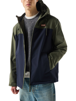 Hunter Colour Block Waterproof Rain Jacket, Kambaba/Night Sky
