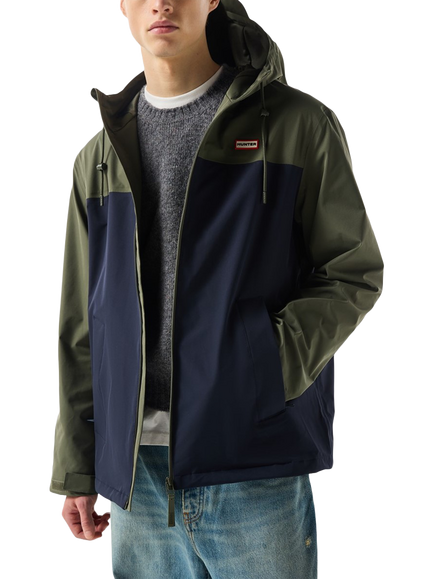 Hunter Colour Block Waterproof Rain Jacket, Kambaba/Night Sky