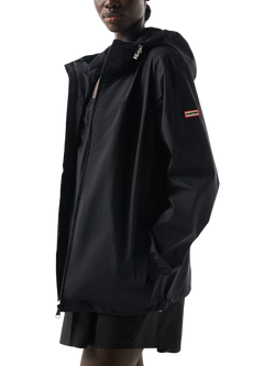 Hunter Packable Water Resistant Rain Jacket, Black