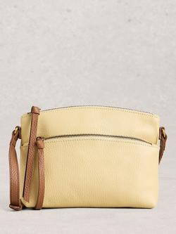 White Stuff Hollie Leather Bag, Light Yellow, 