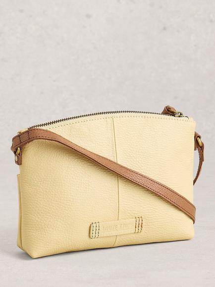 White Stuff Hollie Leather Bag, Light Yellow - view 2, 