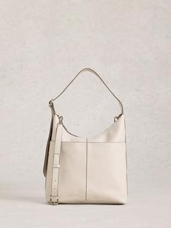 White Stuff Sophia Leather Crossbody Bag, Ivory, Ivory