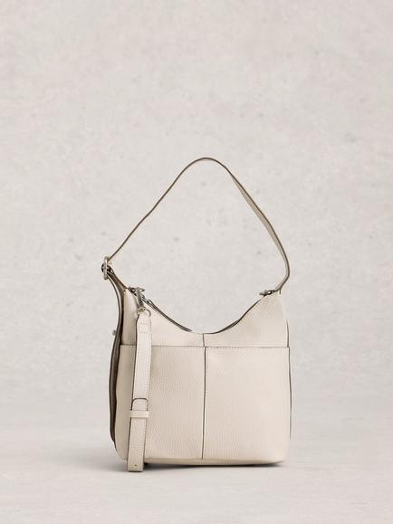 White Stuff Mini Leather Crossbody Bag, Ivory, Ivory