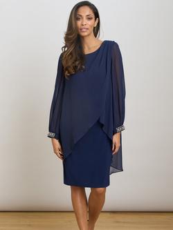 Gina Bacconi Lexie Embellished Shift Dress, Navy, Navy