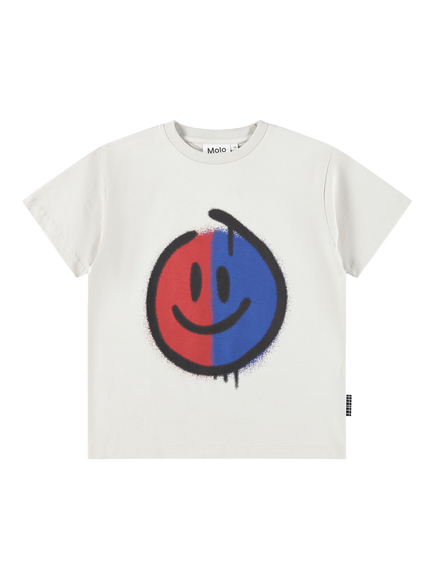 Molo Kids' Riley Short Sleeve Graphic Print T-Shirt, Duo Smile, Duo Smile