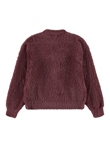 Molo Kids' Bjorn Textured Knit Cardigan, Huckleberry - view 2, Huckleberry
