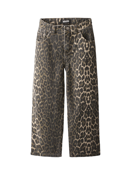 Molo Kids' Aska Relaxed Jeans, Brushed Leo, Brushed Leo