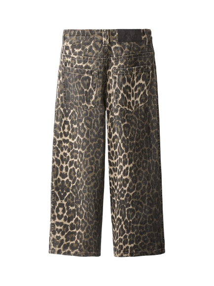 Molo Kids' Aska Relaxed Jeans, Brushed Leo - view 2, Brushed Leo