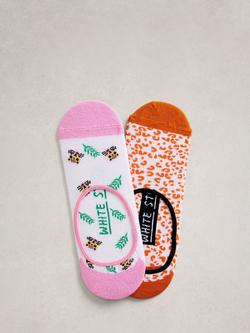 White Stuff Big Cat Sock Liners, Pack of 2, Multi, Multi