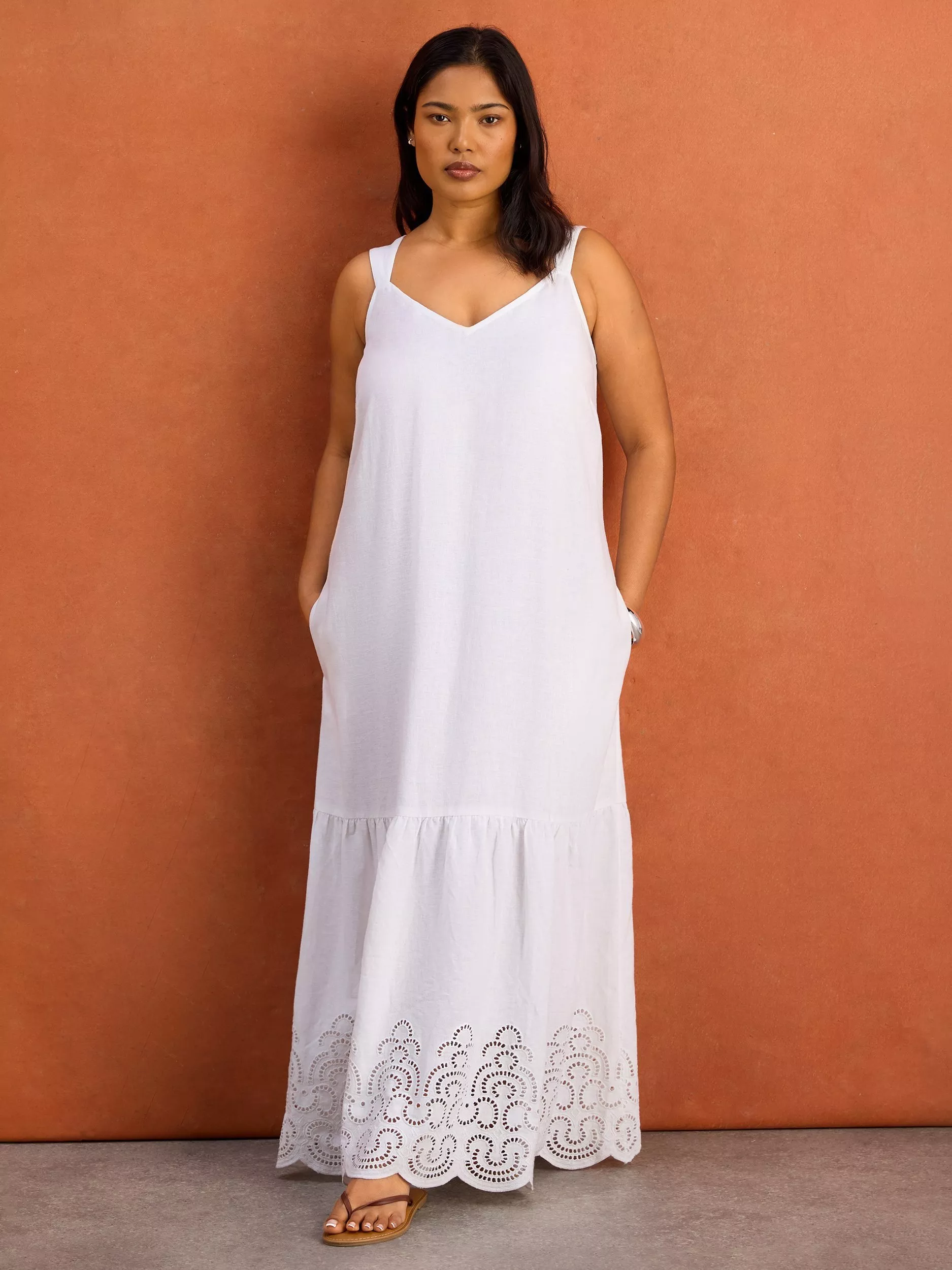 chinese dress ladies ECB Exclusive: Most Admired Maxi Dress , White Xs main image 0