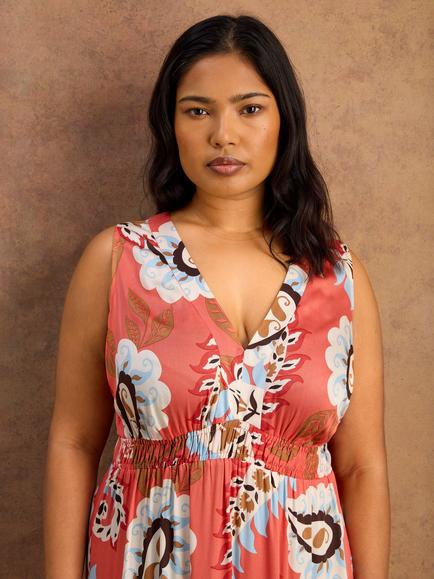 Live Unlimited Paisley Print Tiered Maxi Dress, Multi - view 2, Multi
