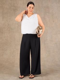 Live Unlimited Cowl Neck Vest Top, White - view 2, White