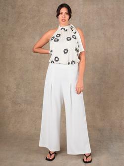 Live Unlimited Pleat Front Tailored Trousers, White, White