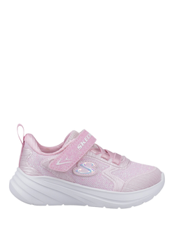 Skechers Kids' Wave 92 Sparkle Mesh Trainers, Light Pink, Light Pink