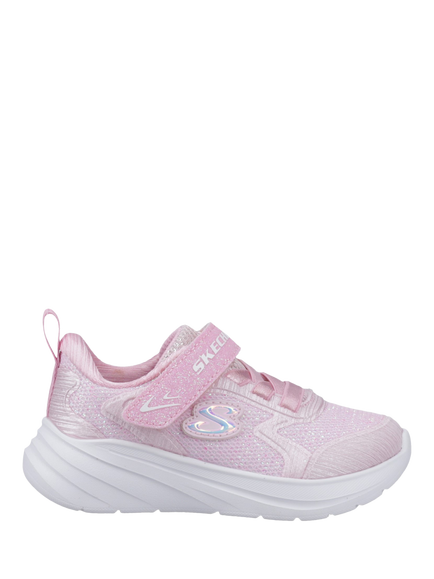Skechers Kids' Wave 92 Sparkle Mesh Trainers, Light Pink