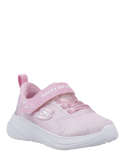 Skechers Kids' Wave 92 Sparkle Mesh Trainers - view 2, Light Pink