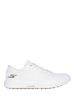 Skechers Relaxed Fit GO GOLF Drive 6 Trainers, White/Gold, White/Gold