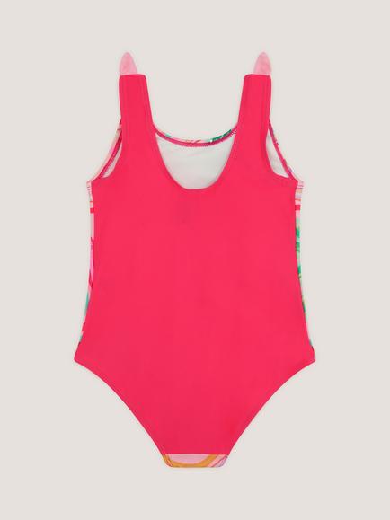 Monsoon Kids' Giraffe Print Swimsuit, Orange - view 2, Orange