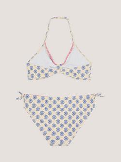 Monsoon Kids' Floral Halter Bikini Set, White - view 2, White