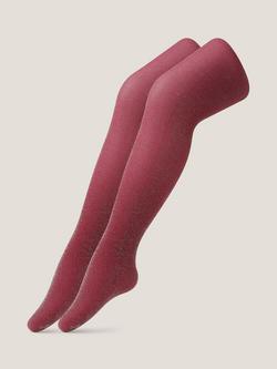 Monsoon Lids' Glitter Tights, Pack of 2, Cherry