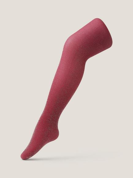 Monsoon Kids' Glitter Tights, Cherry, Cherry