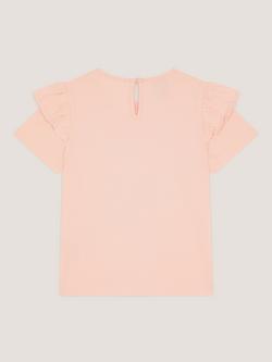 Monsoon Kids' Cotton Sequin Bow Dog T-Shirt, Pink - view 2, Pink