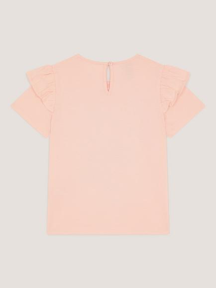 Monsoon Kids' Cotton Sequin Bow Dog T-Shirt, Pink - view 2, Pink