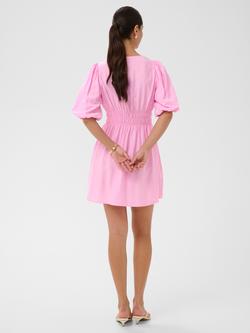 KAFFE Neema V-Neck Dress containing LENZING™ ECOVERO™ Viscose, Pink Frosting - view 2, Pink Frosting