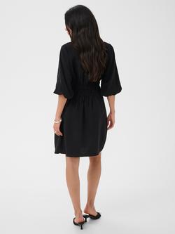 KAFFE Neema V-Neck Dress containing LENZING™ ECOVERO™ Viscose, Black Deep - view 2, Black Deep