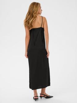 KAFFE Rory Sateen Maxi Dress, Black Deep - view 2, Black Deep
