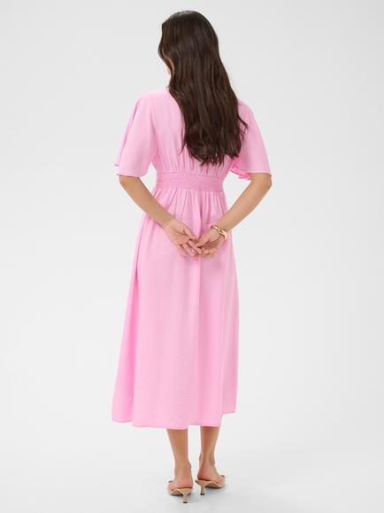 KAFFE Sirena Flitter Sleeve Midi Dress, Pink Frosting - view 2, Pink Frosting