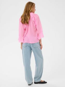 KAFFE Flora Ruffle Top, Pink Frosting - view 2, Pink Frosting