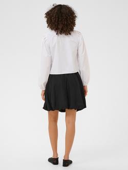 KAFFE Orla Lace Collar Puff Sleeve Shirt, Optical White - view 2, Optical White