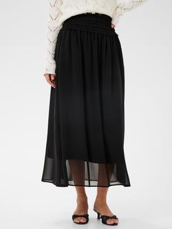 KAFFE Nellie A-Line Midi Skirt, Black Deep, Black Deep
