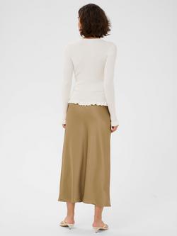 KAFFE Ariela Fine Knit Round Neck Jumper, Chalk - view 2, Chalk