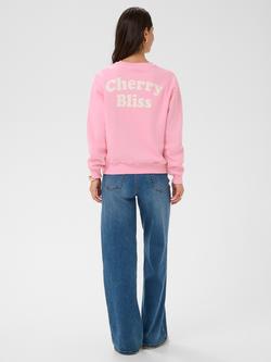 KAFFE Melody Crew Neck Sweatshirt, Pink Frosting - view 2, Pink Frosting