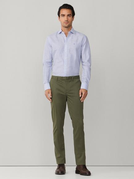 Hackett London Sanderson Classic Fit Stretch Cotton Chinos - view 2, Army Green