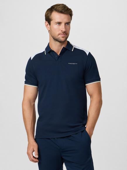 Hackett London Sport Cotton Blend Polo Shirt, Navy
