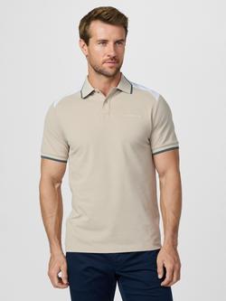 Hackett London Classic Fit Short Sleeve Polo Shirt, Stone Beige