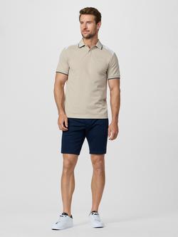 Hackett London Classic Fit Short Sleeve Polo Shirt - view 2, Stone Beige