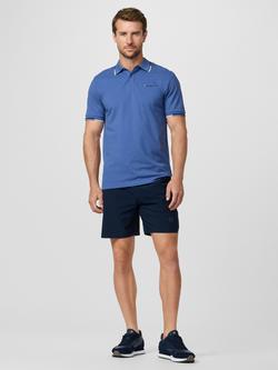 Hackett London Short Sleeve Cotton Polo Shirt - view 2, Ozzy Blue