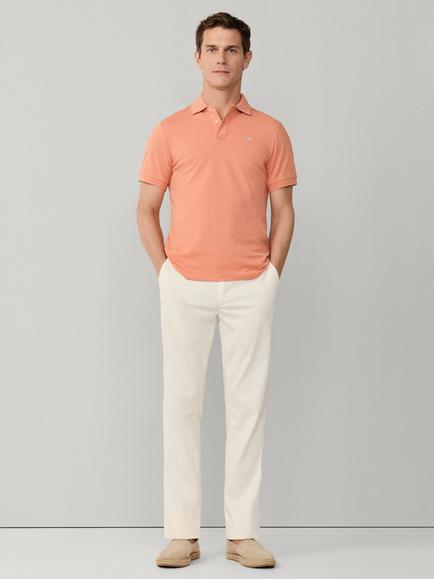 Hackett London Cotton Classic Fit Short Sleeve Polo Shirt - view 2, Sunset Orange